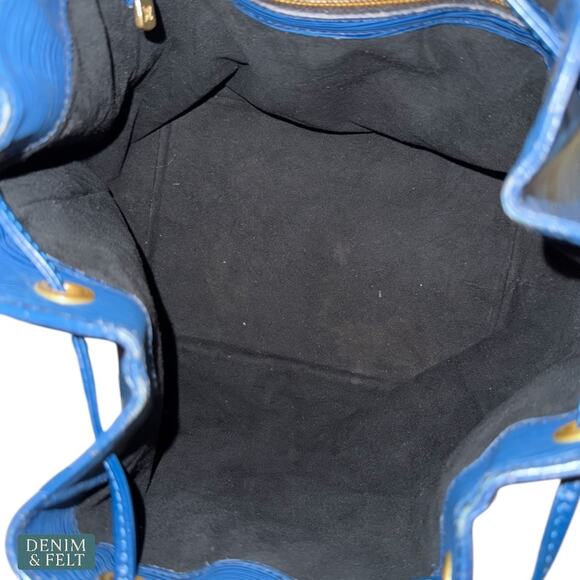 Louis Vuitton Toledo Blue Epi Noé Bucket Shoulder Bag Vintage Leather Drawstring - Picture 10 of 16